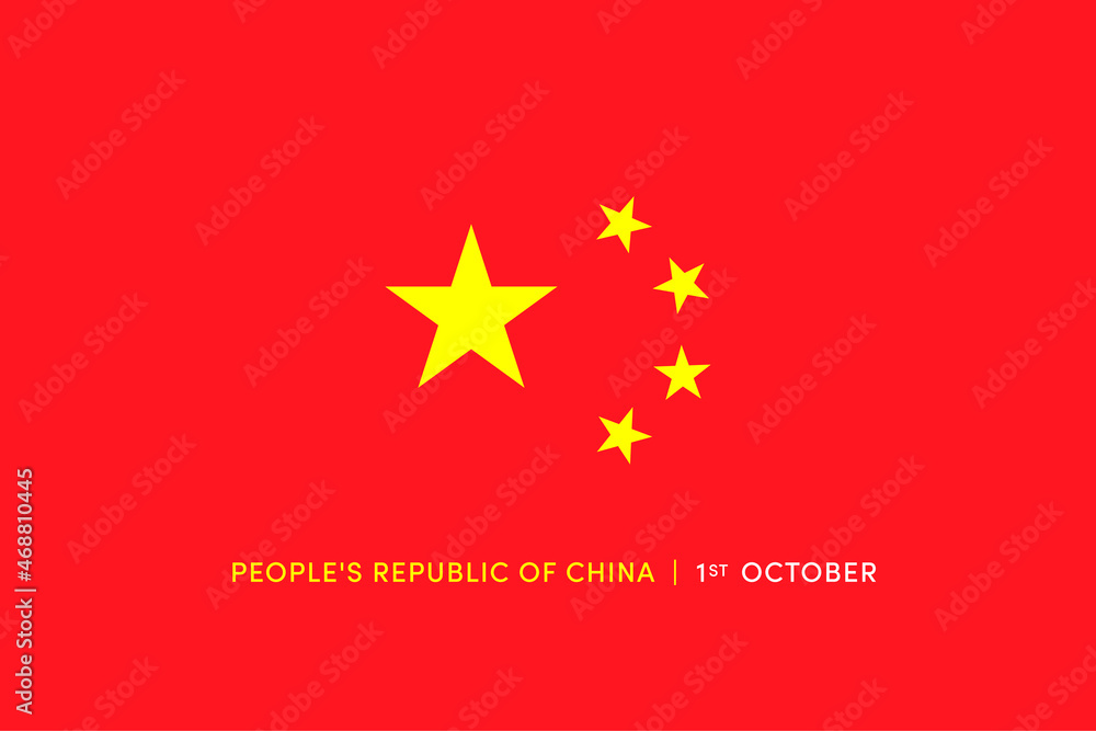 National Day of China, People's Republic of China, 1 of October. Flag elements, background, poster, wallpaper, banner
