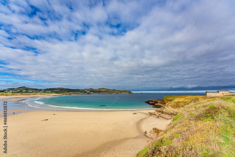 Santa Comba beach. Undeveloped landscape in Ferrol, Northern Spain.