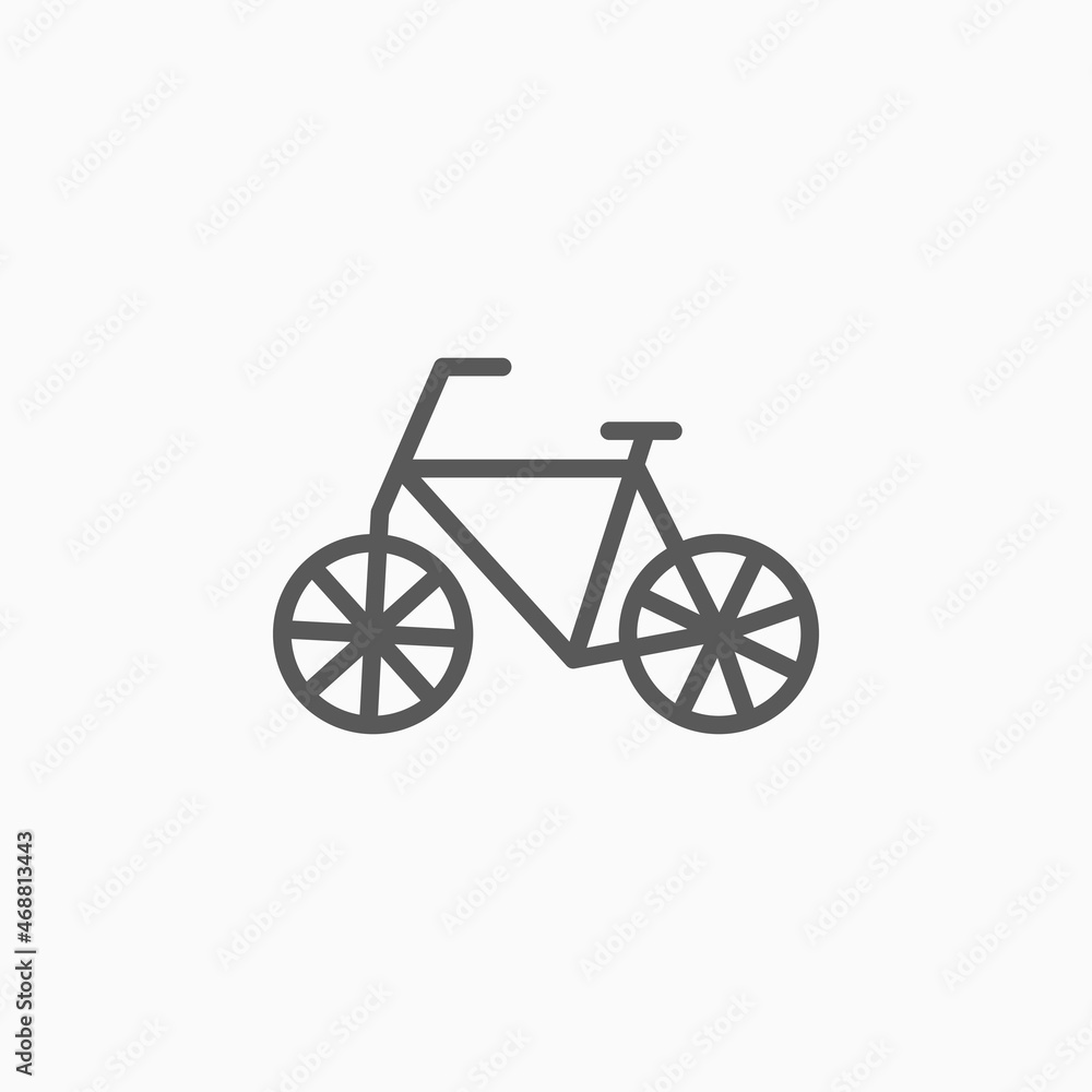 bicycle icon, vehicle vector, transport illustration