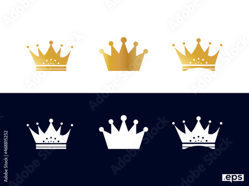 Crown king icon flat style Royalty Free Vector..svg