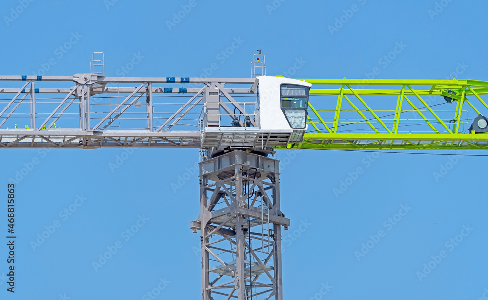 construction crane at blue sky background construction crane at blue sky background