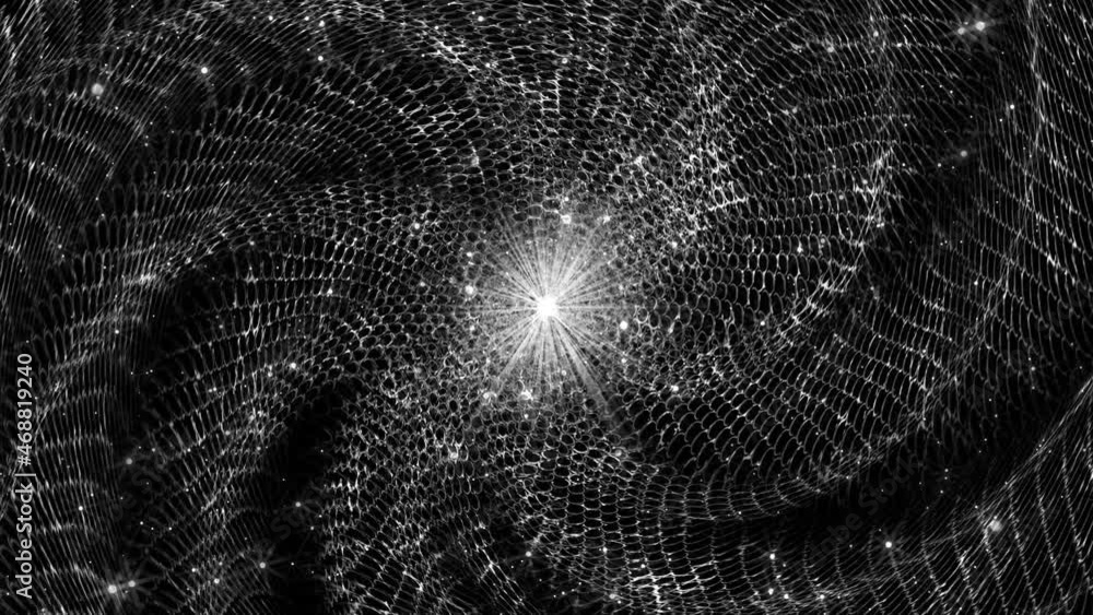 A kaleidoscope of networks. Centered sparkling spiral in motion pictures. A kaleidoscope of networks. Centered sparkling spiral in motion pictures.