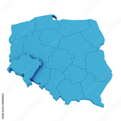 Mapa Polski dolnośląskie