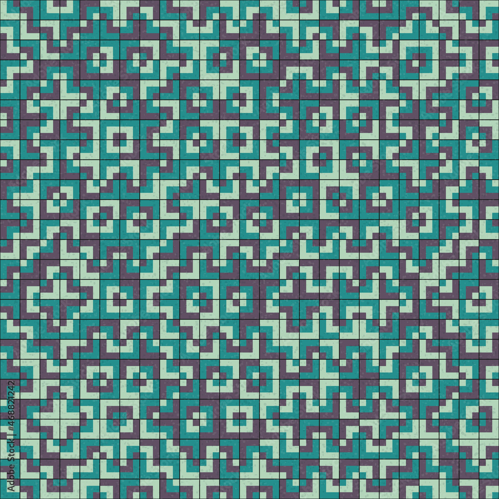 Fototapeta premium Abstract Geometric Pattern generative computational art illustration