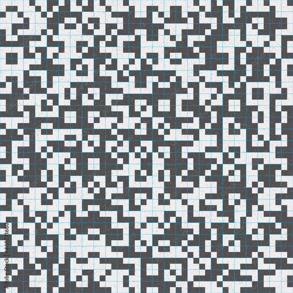 Fototapeta premium Abstract Geometric Pattern generative computational art illustration