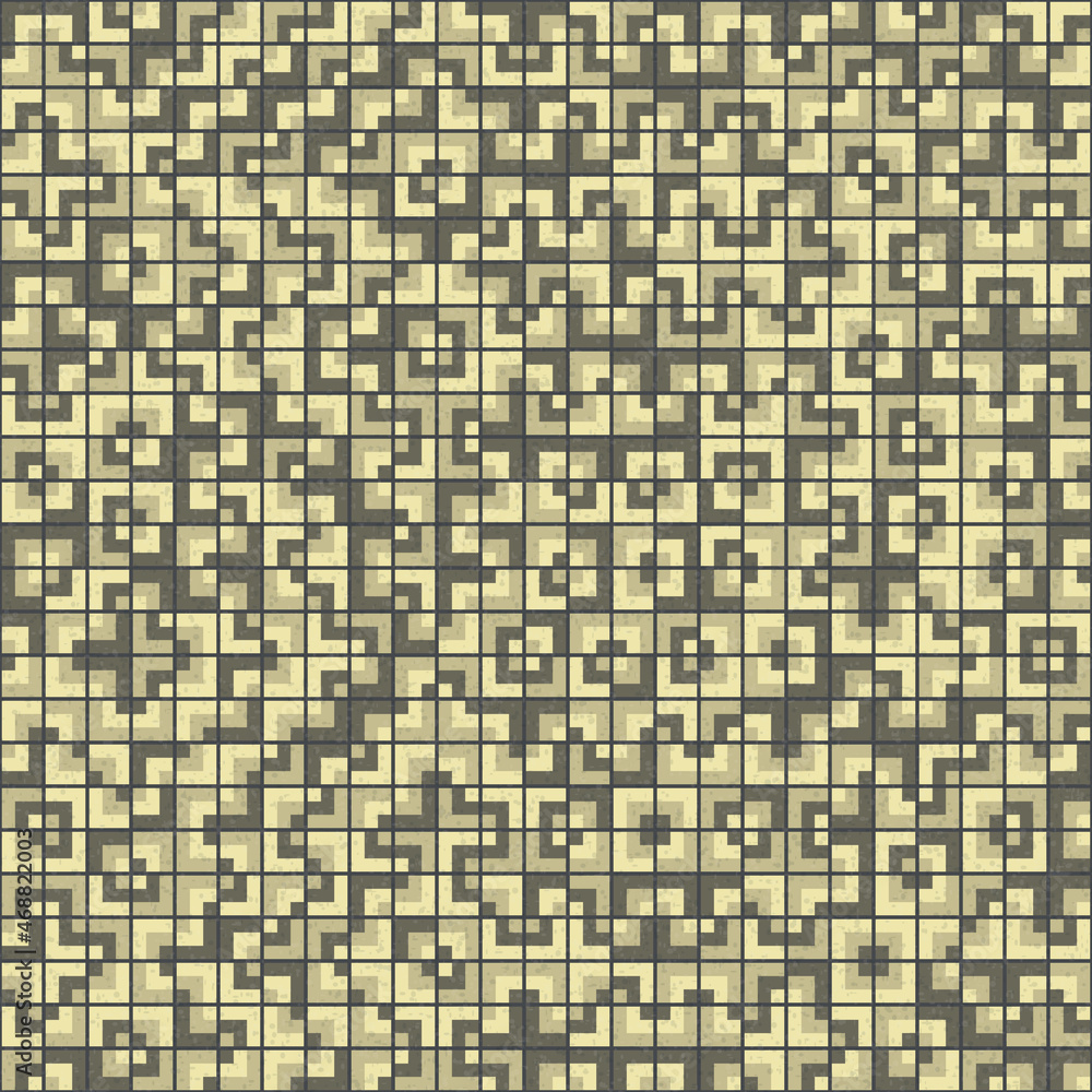 Fototapeta premium Abstract Geometric Pattern generative computational art illustration