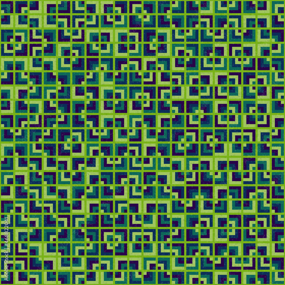 Fototapeta premium Abstract Geometric Pattern generative computational art illustration