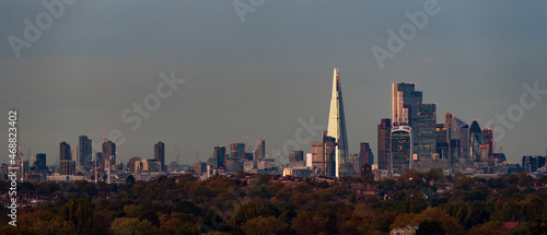 The city of London at sunset