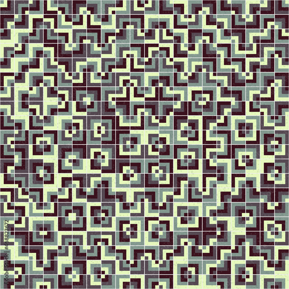Fototapeta premium Abstract Geometric Pattern generative computational art illustration