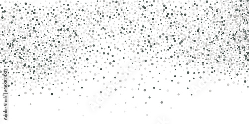 Silver glitter confetti. Light background. White abstract texture. Vector abstract graphic design. New Year Christmas.