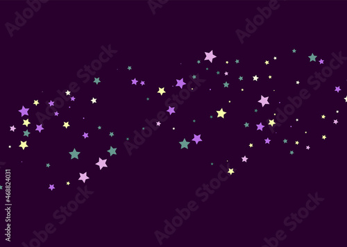 Fototapeta Naklejka Na Ścianę i Meble -  Bright multi-colored stars scattered on a dark background. Festive background. Design element. Vector illustration, EPS 10.