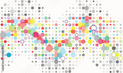 Abstract dotted background. Color circles as art geometric pattern.