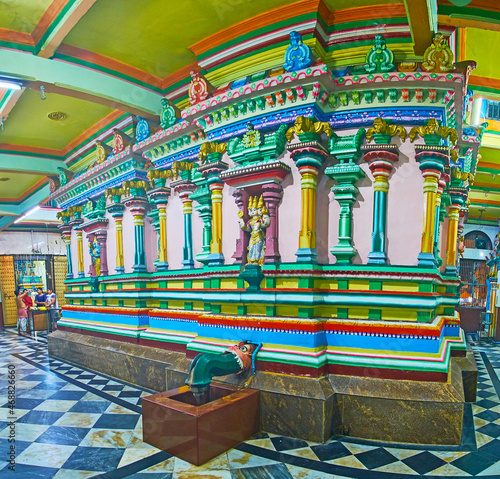 Main shrine of Sri Kaali Amman Hindu Temple, Yangon, Myanmar photo