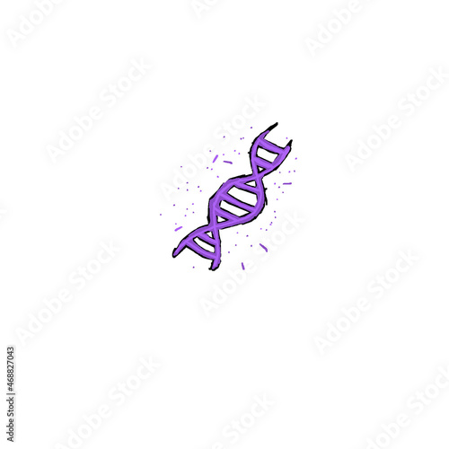 violet dna symbol  colored  