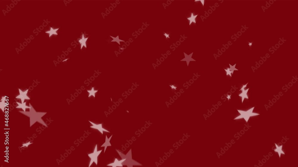 Animation of happy new year text in gold, with white stars and fireworks on red background Animation of happy new year text in gold, with white stars and fireworks on red background
