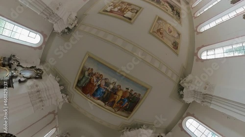 Little planet format from inside a church in south Germany photo