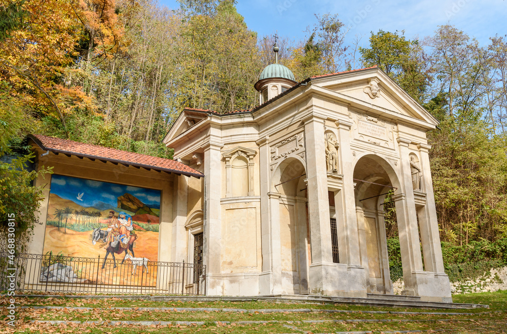 The Chapel on the Rosary way of the Sacred Mount of Varese, Lombardy, Italy. Unesco World Heritage Site. The Chapel on the Rosary way of the Sacred Mount of Varese, Lombardy, Italy. Unesco World Heritage Site.