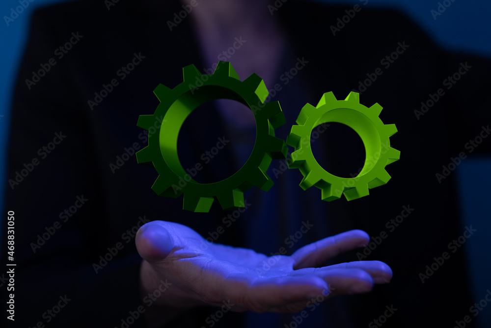 3d Green Technology Symbol concept. 3d Green Technology Symbol concept.