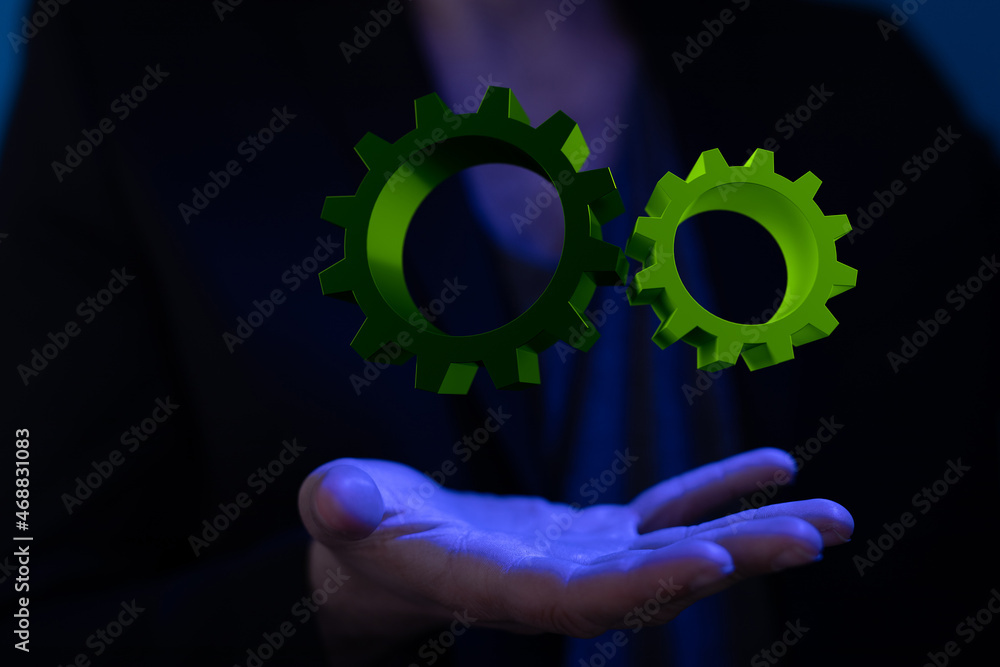 3d Green Technology Symbol concept. 3d Green Technology Symbol concept.
