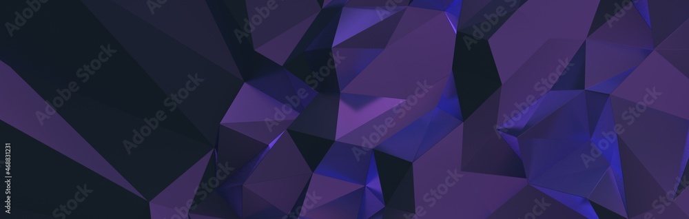 Fototapeta premium Geometric blue ice low poly background