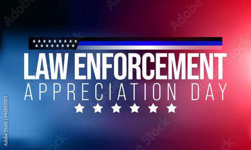 Law enforcement appreciation day (LEAD) is observed every year on January 9, to thank and show support to our local law enforcement officers who protect and serve. vector illustration