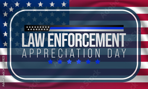 Law enforcement appreciation day (LEAD) is observed every year on January 9, to thank and show support to our local law enforcement officers who protect and serve. vector illustration
