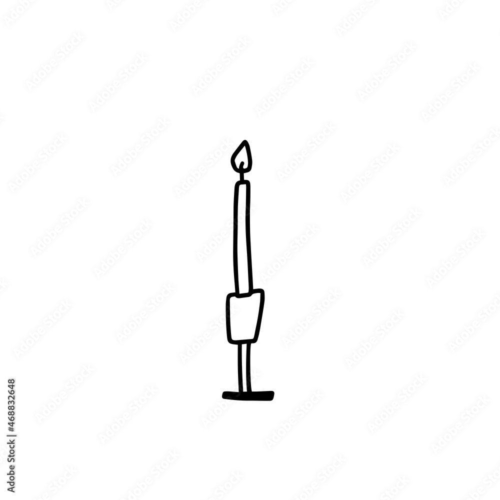 doodle candle vector illustration isolated doodle candle vector illustration isolated