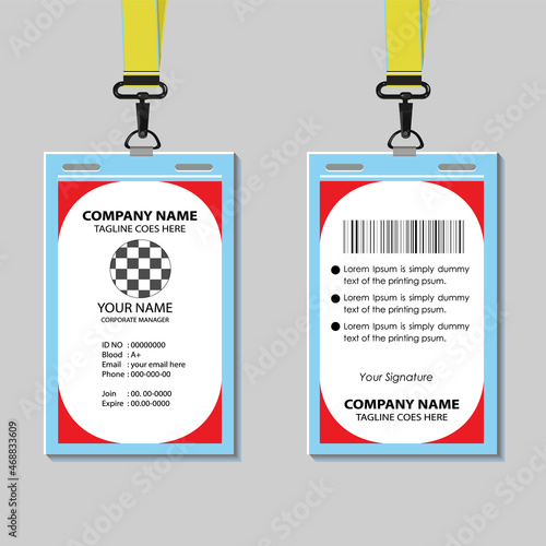 corporate office identify card design template