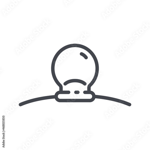 Cupping treatment line icon isolated on transparent background.