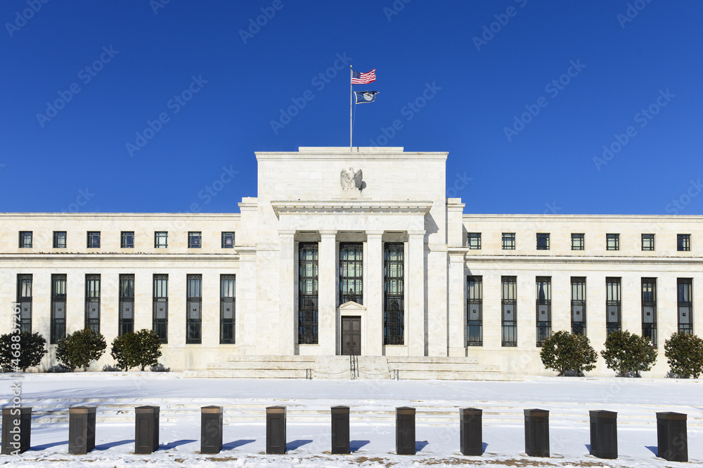 Federal Reserve Building in Wintertime - Washington DC United States
