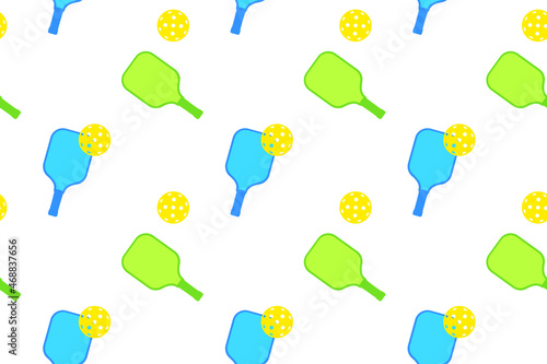 Pickleball bright cover pattern.