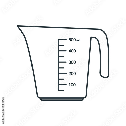 Kitchen measuring cup isolated on a white background.
