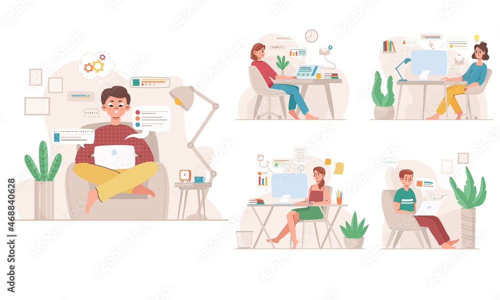 freelancer working at home freelancer working at home