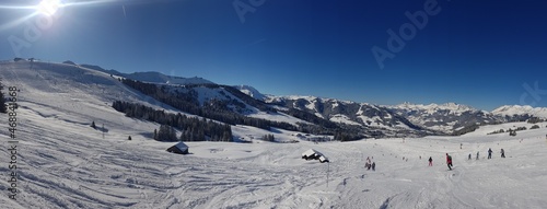Winter landscape near Chamonix in France