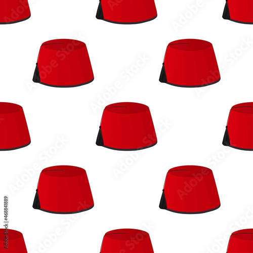 Illustration on theme pattern hats ottoman fez
