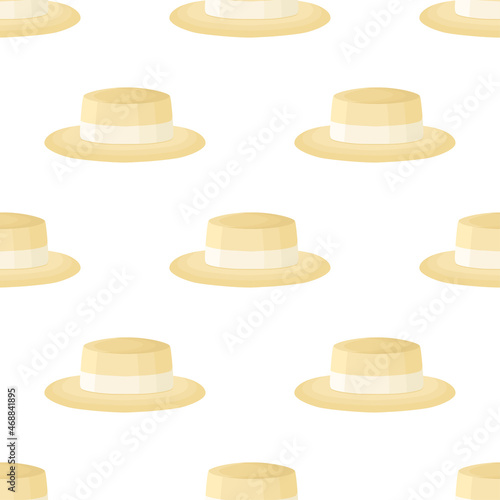 Illustration on theme colored pattern hats straw