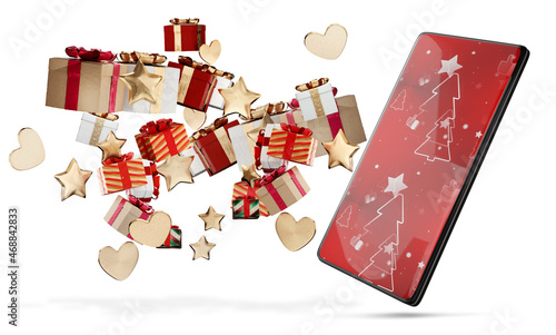 a Smartphone with a Christm...