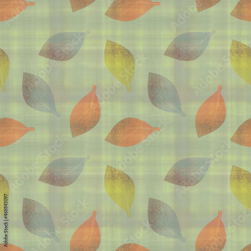 Seamless botanical pattern made in mixed media  watercolor and digital processing. For design  wallpaper  packaging  print  fabric.