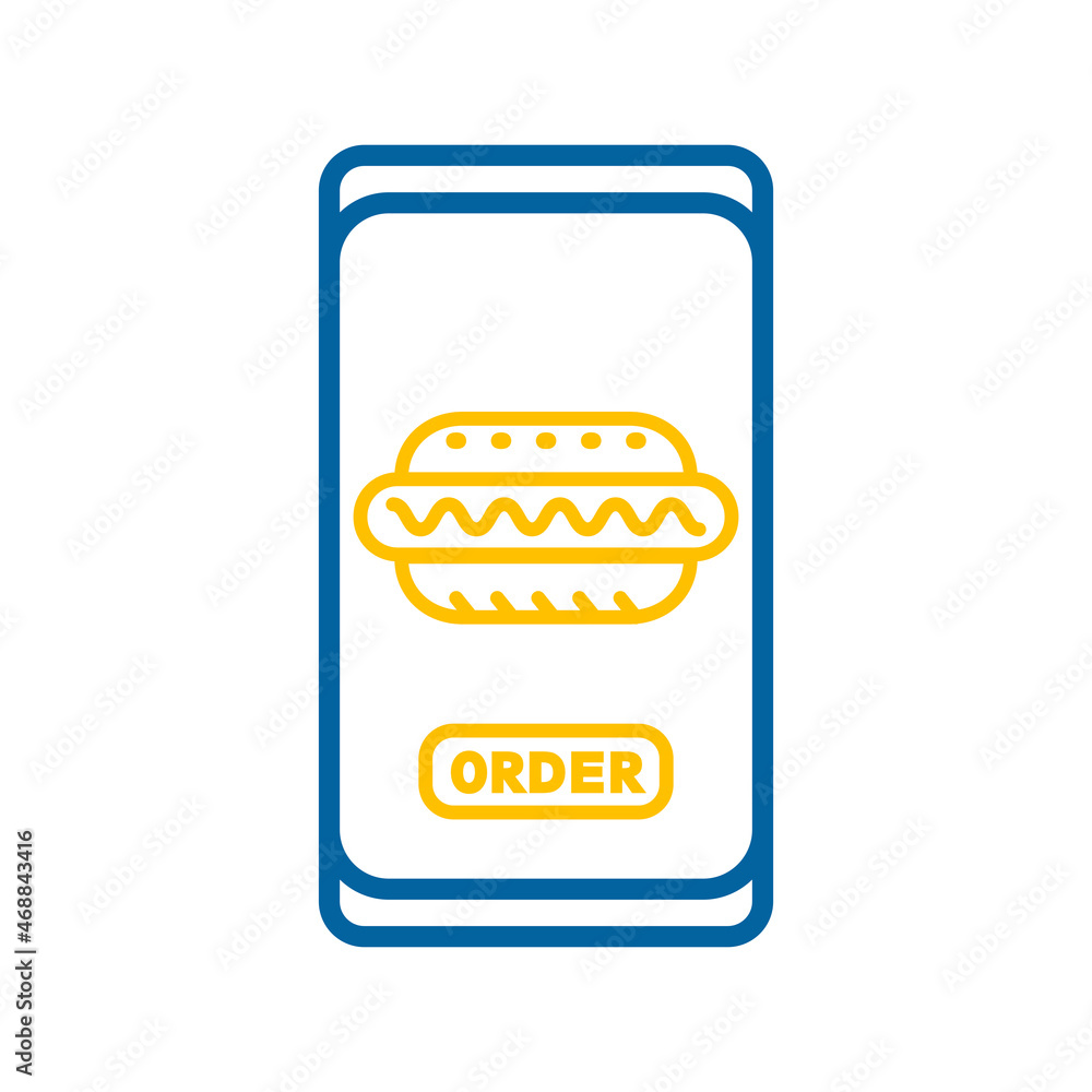 Fast food delivery service vector icon