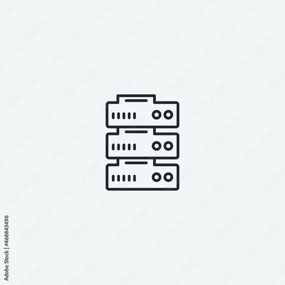 database vector icon illustration sign database vector icon illustration sign