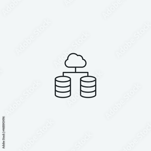 database vector icon illustration sign 