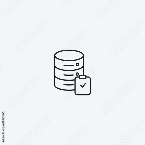 database vector icon illustration sign 