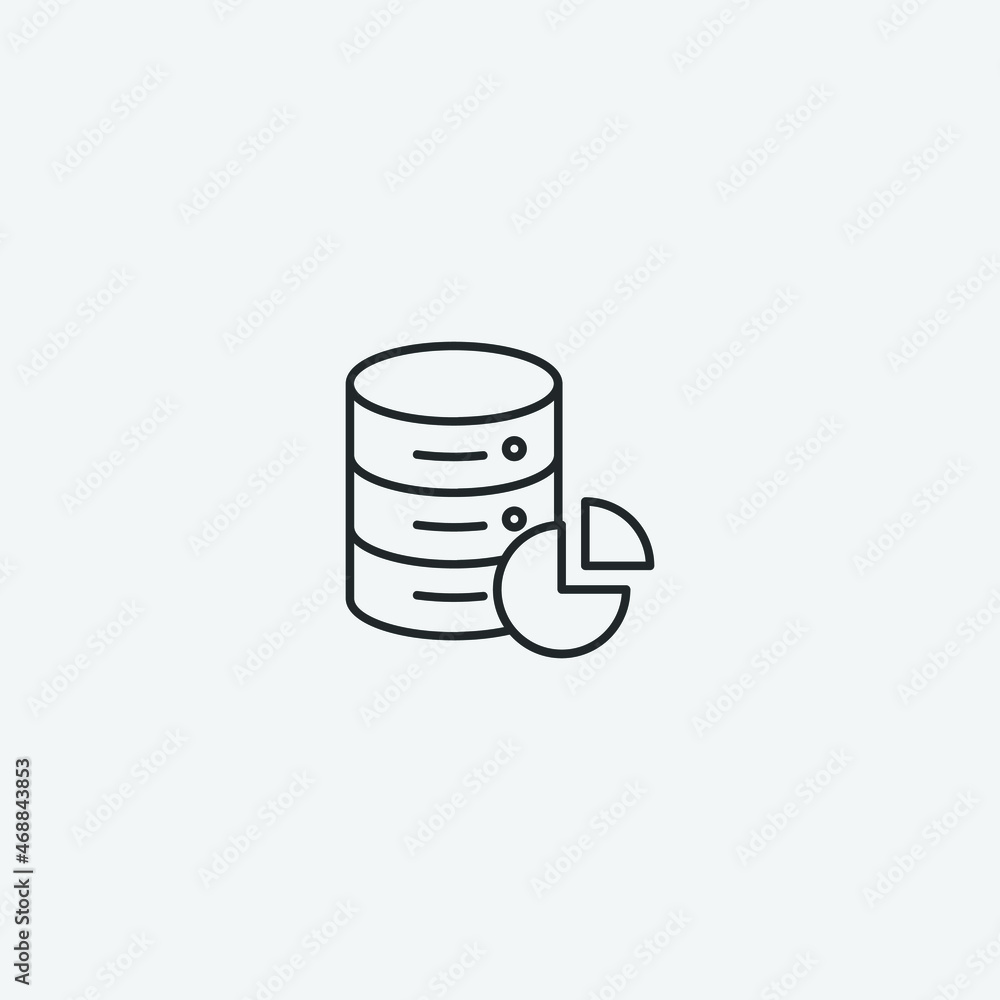 database vector icon illustration sign database vector icon illustration sign