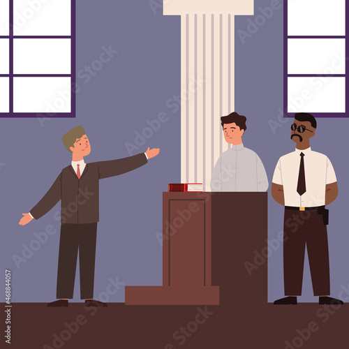 public lawyer in court