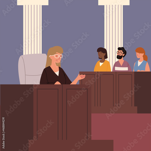 female judge and jury