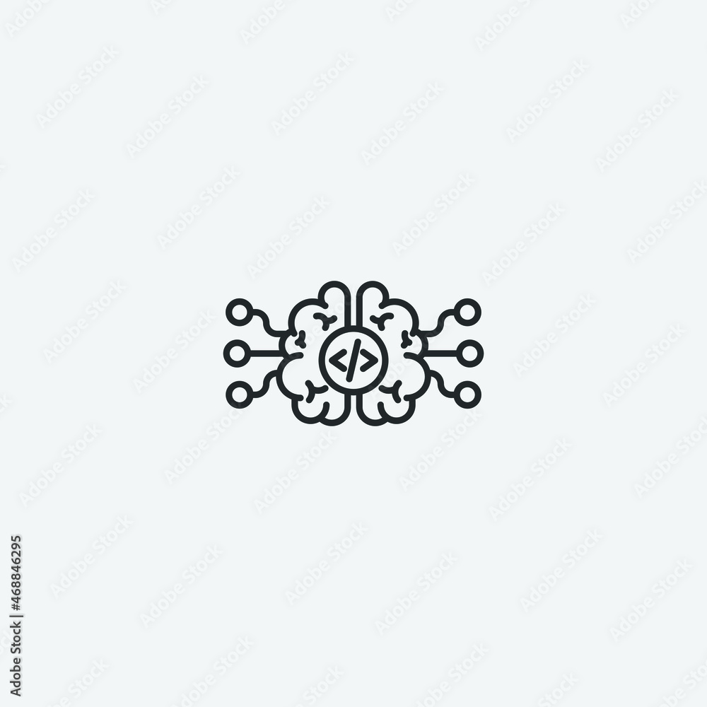 ai technology vector icon illustration sign ai technology vector icon illustration sign