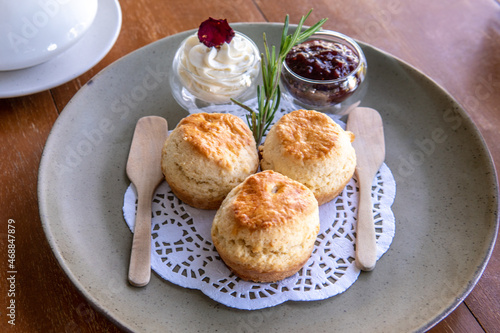 Scones with Jam and Whipped Cream