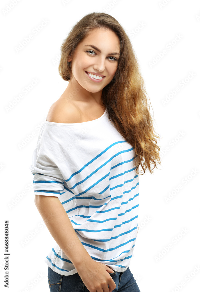 Winner.Portrait of laughing girl gesturing. Winner.Portrait of laughing girl gesturing.