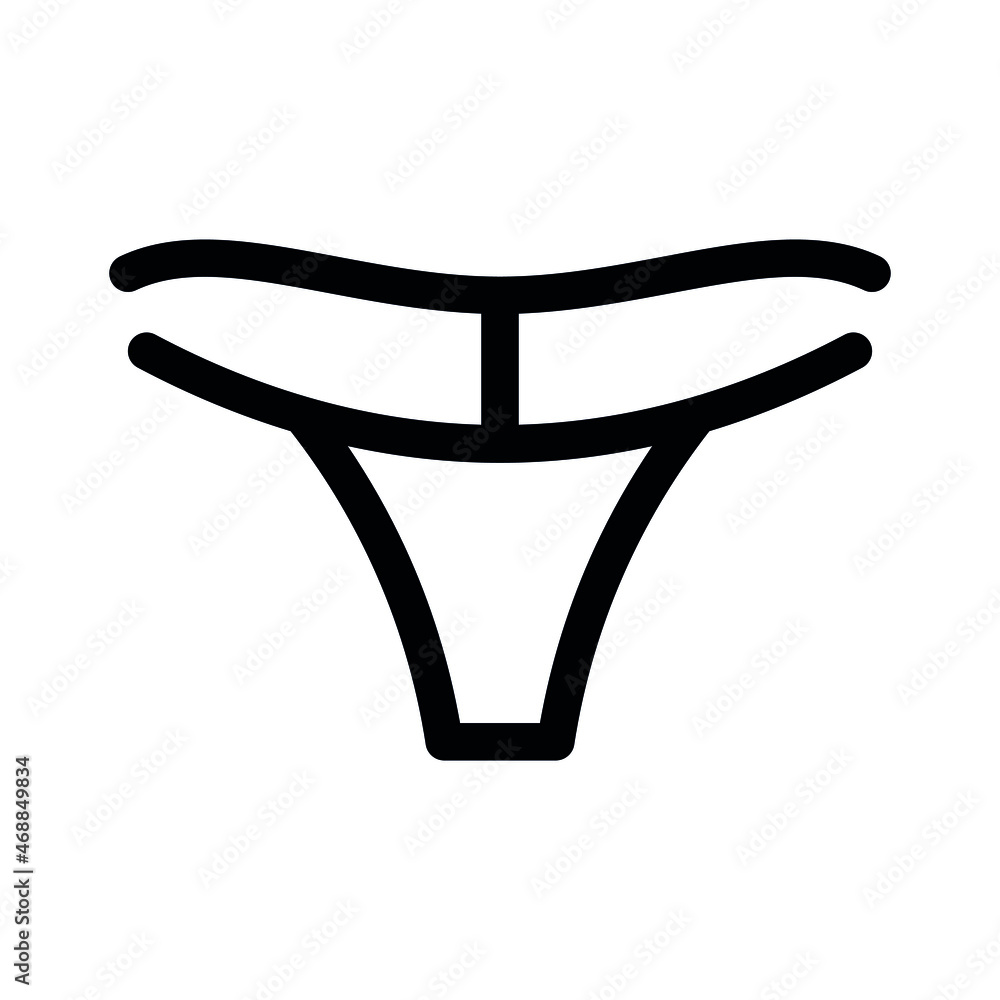 G-String icon on white background. Panties thin line icon, lingerie and female, underwear sign. Vector graphics G-String icon on white background. Panties thin line icon, lingerie and female, underwear sign. Vector graphics
