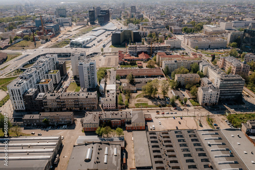 Łódź, zdjęcia miasta z drona photo